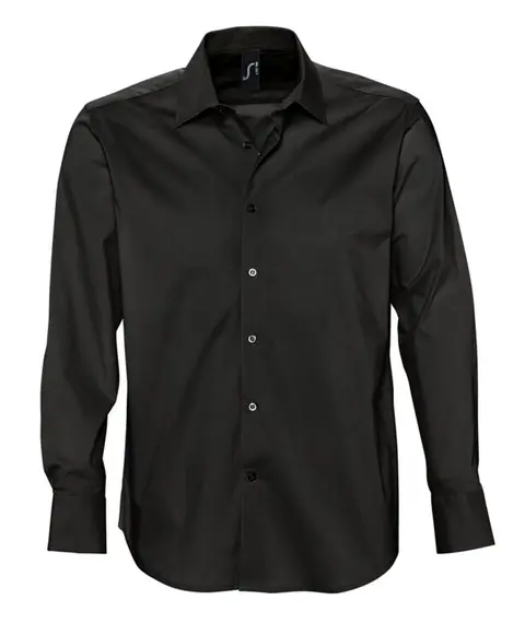 Рубашка мужская с длинным рукавом Brighton, черная, Цвет: черный, Размер: XXL