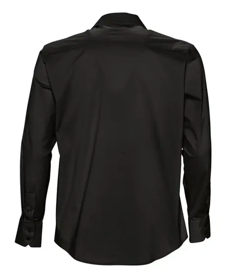 Рубашка мужская с длинным рукавом Brighton, черная, Цвет: черный, Размер: L, изображение 2