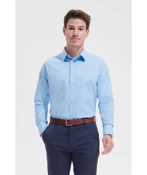 Рубашка мужская с длинным рукавом Brighton, черная, Цвет: черный, Размер: XXL, изображение 4