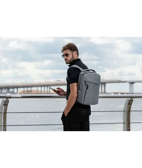 Рюкзак для ноутбука Onefold, серый, изображение 13