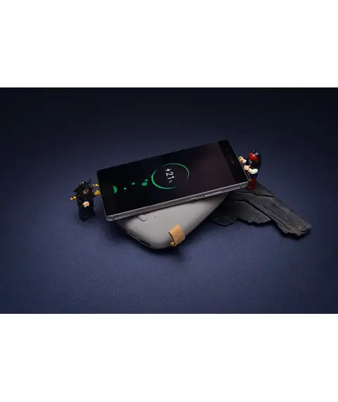 Аккумулятор с беспроводной зарядкой Pebble Wireless 9000 мАч, серо-синий, изображение 8