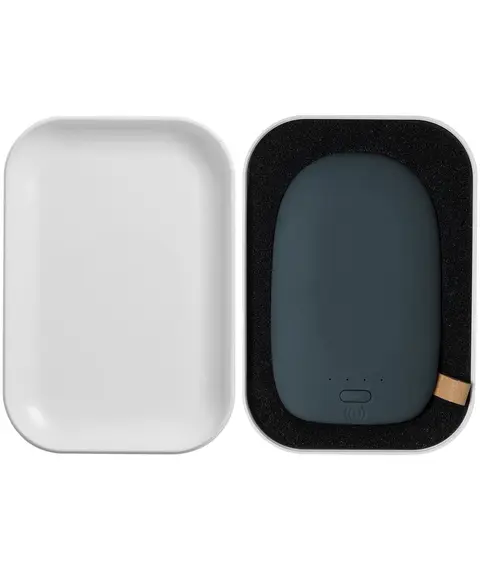 Аккумулятор с беспроводной зарядкой Pebble Wireless 9000 мАч, серо-синий, изображение 7