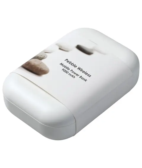 Аккумулятор с беспроводной зарядкой Pebble Wireless 9000 мАч, серо-синий, изображение 9