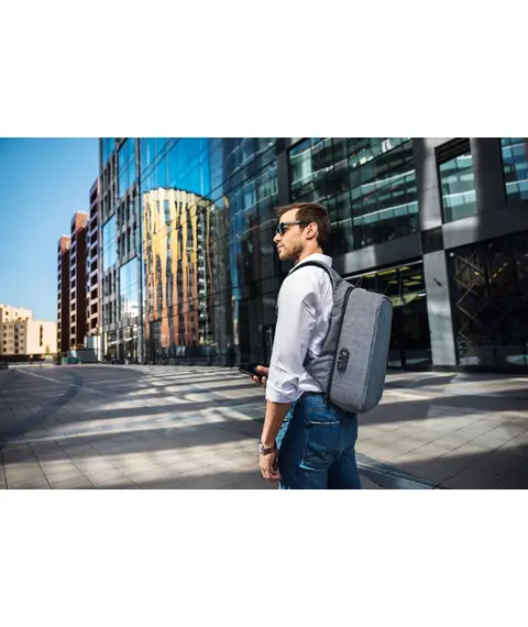 Рюкзак с потайным карманом inGreed, серый, изображение 15