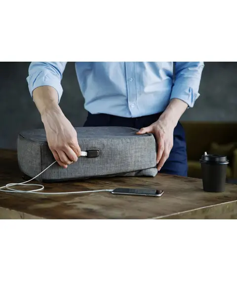 Рюкзак с потайным карманом inGreed, серый, изображение 16