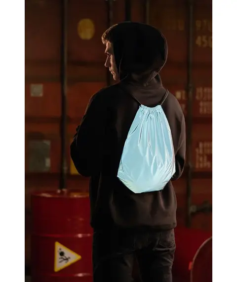 Рюкзак-мешок Manifest из светоотражающей ткани, серый, изображение 7