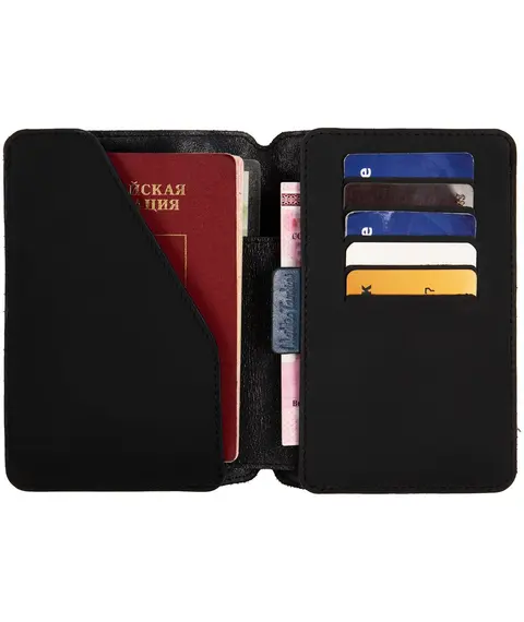 Автобумажник Arrival, черный с синим, изображение 6