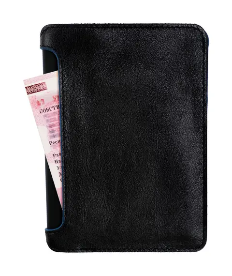 Автобумажник Arrival, черный с синим, изображение 7